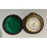 A Victorian pocket barometer, John Wardale & Co. Ltd., London, cased