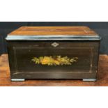A 19th century Swiss rosewood and marquetry rounded rectangular bells-in-sight orchestral music box,
