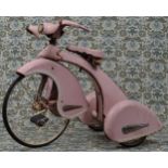 A retro AFC Airflow Collectibles Inc. pink ride-on child's tricycle, wire spoke wheels, 86cm long