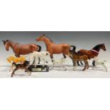 A Beswick model, of a Warlords Mare, Another Bunch; other Beswick horses and foals (9)