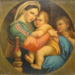 After Raphael (19th century) Madonna Della Seggiola oil on canvas, 40cm x 40.5cm