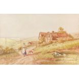 Horace Hammond (1876 - 1923) Off to Do the Milking signed, watercolour, 29.5cm x 44cm