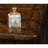 A Lynton porcelain canted square scent bottle, painted by Stefan Nowacki, monogrammed, with a