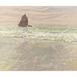 Elfyn Jones Welsh Seascape signed, dated 83, watercolour, 41.5cm x 49.5cm