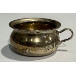 A Continental silver novelty toy miniature chamber pot, marked 800