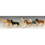 A Beswick model, of an Afghan Hound, Hajuban of Bavlen; others, Sheepdog; Greyhound, Jovial Roger;