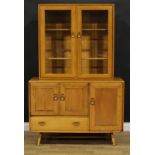 An Ercol display cabinet, 173cm high, 114.5cm wide, 44cm deep