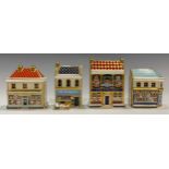 A Royal Crown Derby miniature model, The Greengrocer; others, The China Shop; The Sweet Shop; The