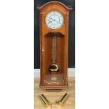 A mahogany Vienna style wall clock, 107cm high