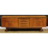 A retro mid-20th century teak sideboard, Stonehill Stateroom, stamped to verso STATEROOM *02, 73cm