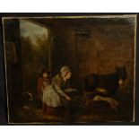 After George Morland (1763 - 1804) The Cottager's Wealth oil on canvas, 49cm x 60cm