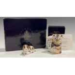 A Royal Crown Derby paperweight, The Australian Collection, Koala and Baby, gold signature