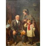 Continental School (19th century) The Reprimand oil on canvas, 95cm x 71cm