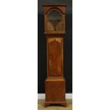 A 19th century mahogany longcase clock case, 191.5cm high, 43cm wide, 24.5cm deep, the glass 39cm