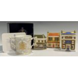 A Royal Crown Derby miniature model, The Post Office, limited edition of 750, to celebrate the