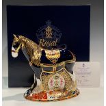 A Royal Crown Derby paperweight, Shire Horse, Sinclairs exclusive commission, limited edition 1,