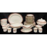A Royal Worcester Beaufort pattern dinner service, comprising two handled vegetable dish and