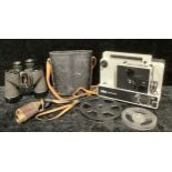 Bausch & Lomb 7x50 Binoculars in black leather case: Cut down WW2 British Binocular to form a