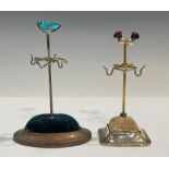 Two Victorian hatpin stands