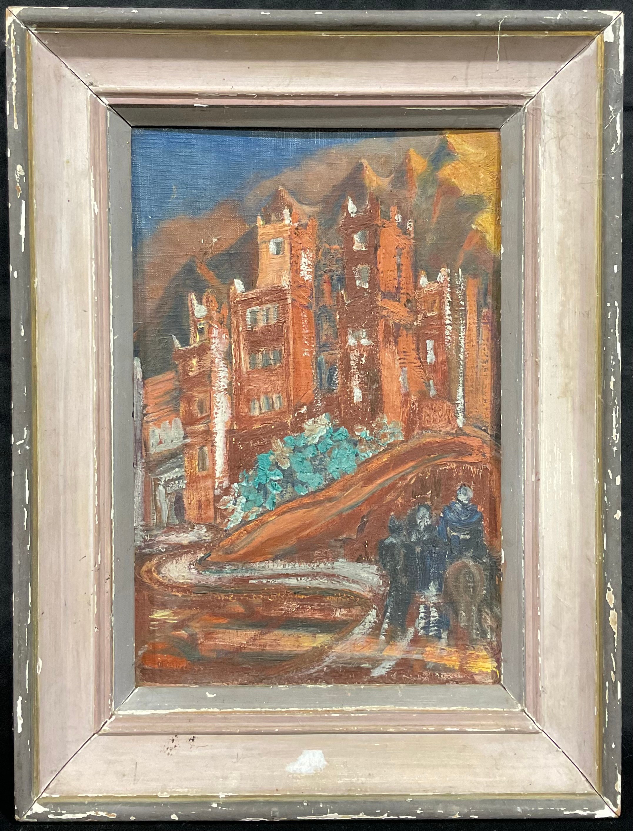 Lady Ramsey-Steel-Maitland Morollan Castle titled and signed to verso, oil on board, 45cm x 30cm - Image 2 of 2