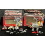 Toys & Juvenalia - a Hasbro Transformers Dinobot Flamethrower Slag, window boxed; another, Autobot