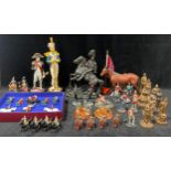 A collection of military figures including William Britain Hussars, House of Wentworth World War Two