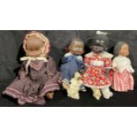 Toys & Juvenalia - a Pedigree hard plastic black doll, 33cm high; other black dolls (5)