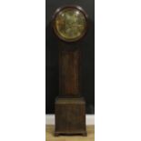 A short case hall clock, 30.5cm circular brass dial inscribed Webster, London, 30 hour movement,