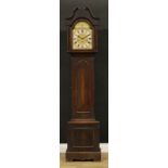 An 18th century style oak longcase clock, Chime/Silent to arch, 191cm high, 44cm wide, 23.5cm deep