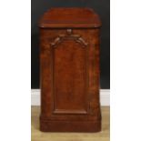 A Victorian mahogany bedside cabinet, 75cm high, 41cm wide, 38.5cm deep