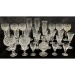 Glassware - a Waterford Crystal prefume bottle, boxed; a Waterfor Crystal vase, boxed; a set of