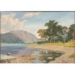 Geoffrey H Pooley (1908-2006) Buttermere and Melbreak signed, oil on board, 34cm x 48cm