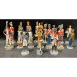 A set of 18 Madrigale Military figures, Napoleonic and British Soldiers Collection, approx 20cm, Qty