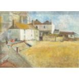 Mamle Hardy St Ives, Cornwall signed, label to verso, oil on board, 26cm x 38cm