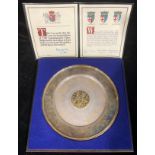 An Elizabeth II silver salver, The College of Arms, limited edition 2,040/2,500, 27cm diameter,