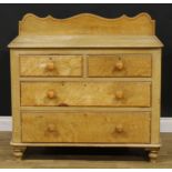 A Victorian scumbled pine chest of drawers, 98.5cm high, 105cm wide, 49cm deep, c.1880