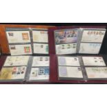 Stamps - GB QEII FDC collection in four Royal Mail First Day Covers albums, 2012/2017, all typed