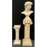 A reproduction classical bust on Ionic column; a reproduction Corinthian column (3)