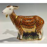 A Royal Crown Derby paperweight, Nanny Goat, exclusively available from the Royal Crown Derby