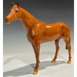 A Beswick model, large chestnut race horse, 29cm