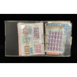 Stamps - folder of mint foreign stamps, including British Commonwealth low value full sheets,