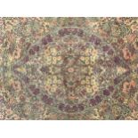 A Kirman type wool rug or carpet, 294cm x 202cm