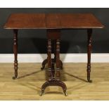 A Victorian mahogany Sutherland table, 72cm high, 17.5cm opening to 102cm wide, 91cm deep