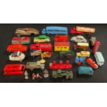 Toys & Juvenalia - a collection of unboxed diecast models including Corgi Toys and Dinky Toys; a