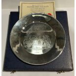 An Elizabeth II silver salver, The Pickwick Christmas Plate, limited edition 134/750, Robert & Dore,