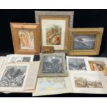 Ecclesiastical Interest - A collection of 19th century Bible Lithographs, some in gilt & wooden