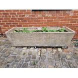 ***Please note change of description***A 20th century rectangular concrete trough, 195cm wide,