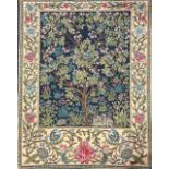 A contemporary tapestry, based on the Tree of Life by Morris & Co, 182cm x 142.5cm