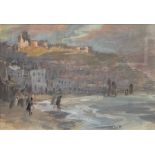 Horace A Mummery (1867 - 1951) Scarborough oil on paper, inscribed to verso, 12.5cm x 18.5cm wide;