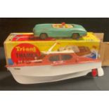 Toys & Juvenalia - A Tri-ang Thames Cabin Cruiser, boxed; a German tin plate Cabrio Cruiser (2)